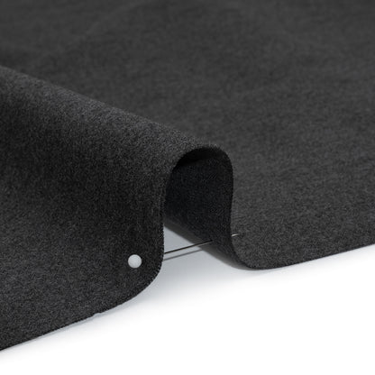 Brushed Stretch Cotton Woven - Heathered Gray - Deadstock