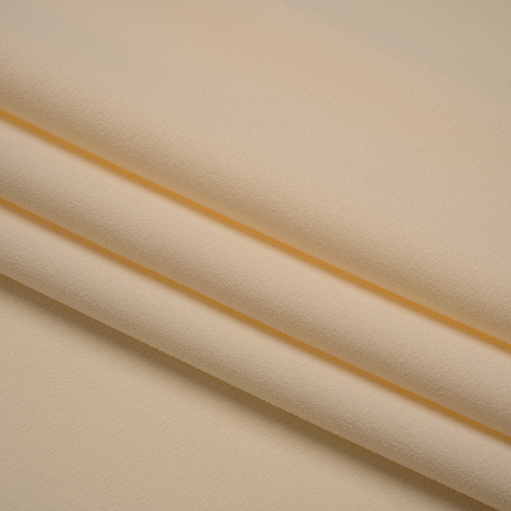 Stretch Polyester Crepe by Alex Perry - Cream - Designer Deadstock - Folded
