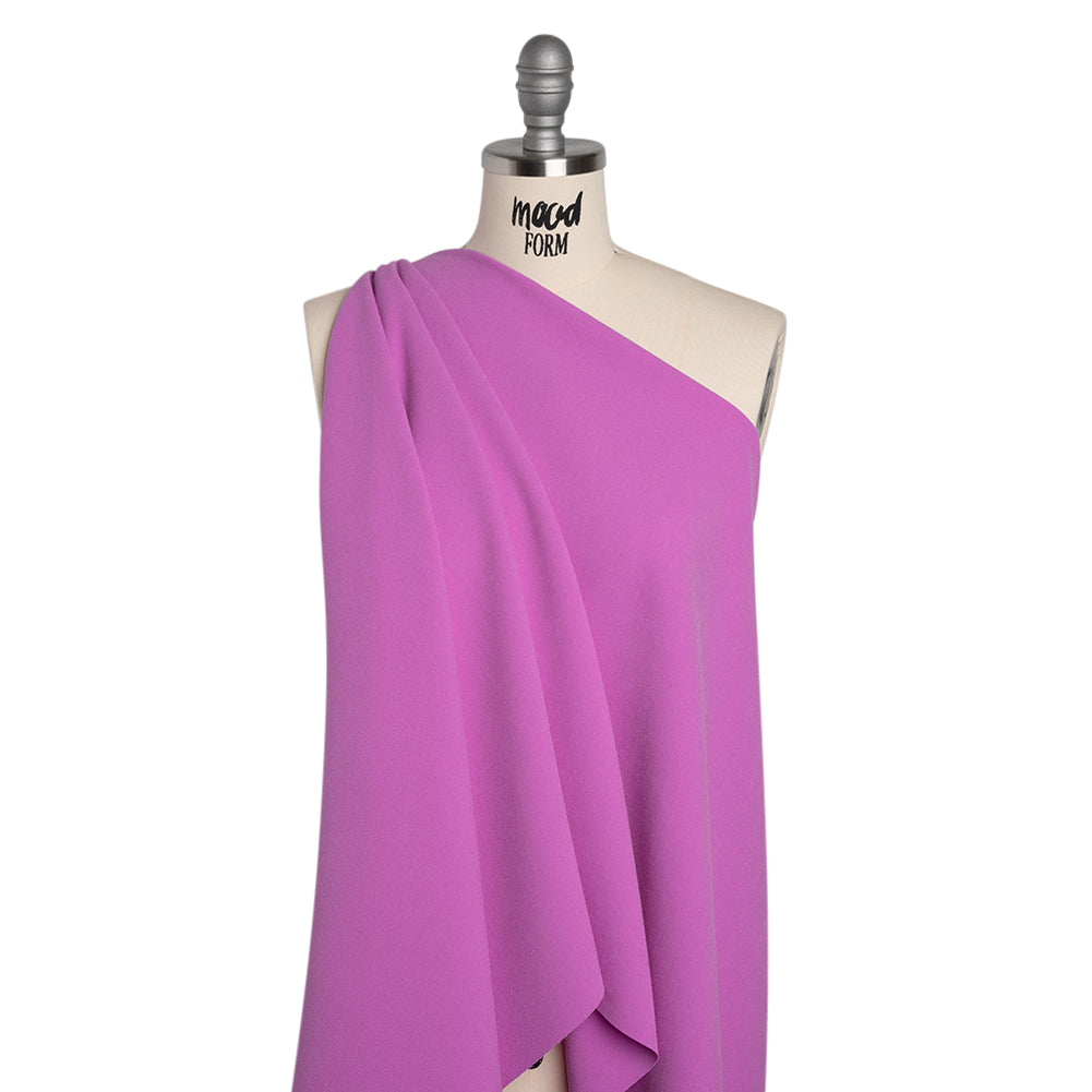 Stretch Polyester Crepe by Alex Perry - Orchid - Designer Deadstock - Drape