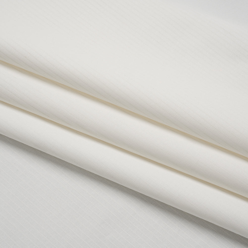 Cotton Twill - White on White Stripes - Deadstock - Folded