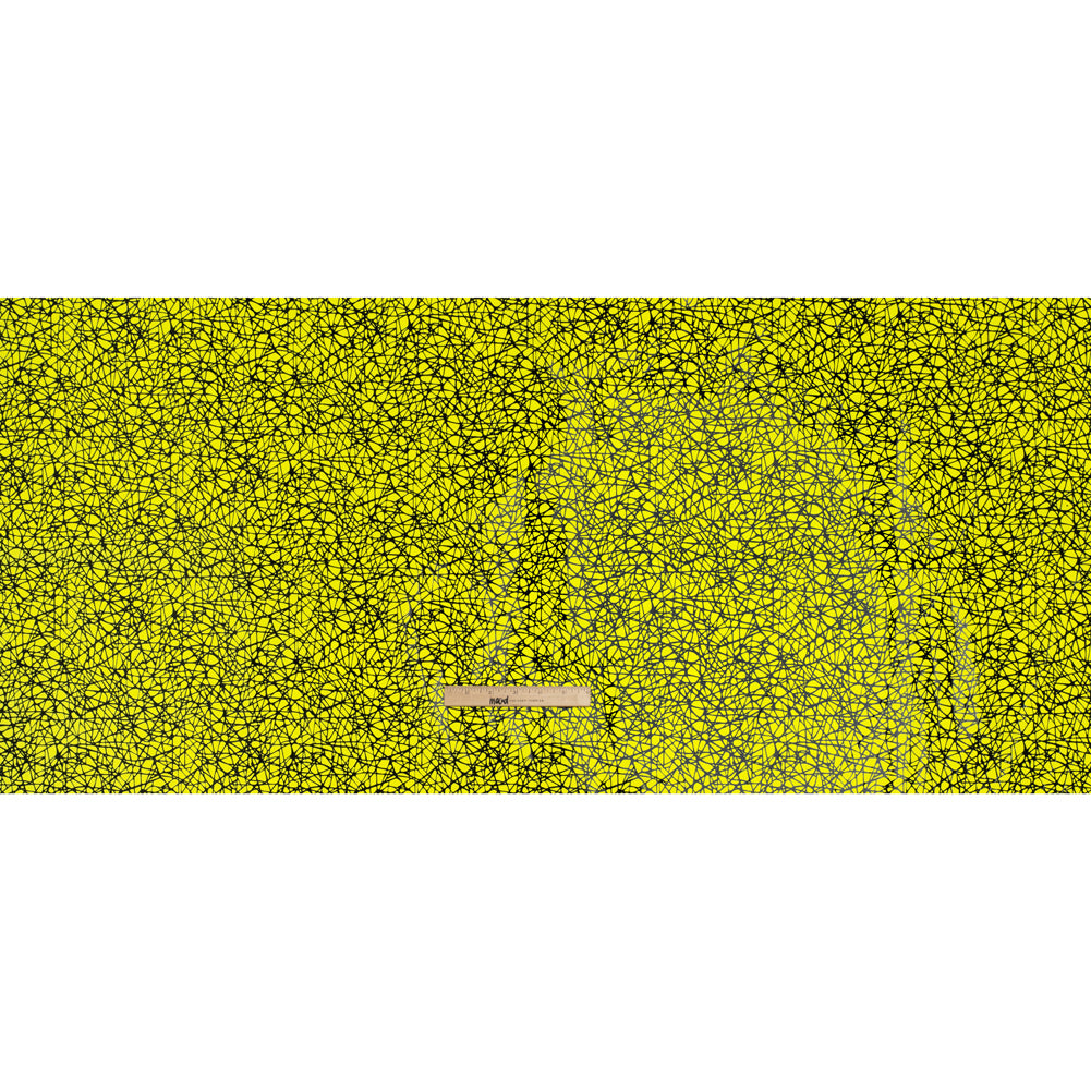 Printed Reflective Fabric - Fluorescent Yellow with Black Web Full