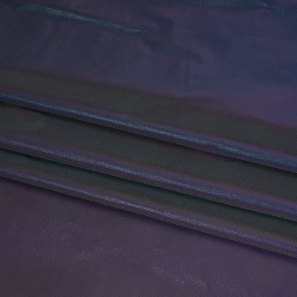 Super Soft Reflective Fabric - Rainbow on Black - Folded