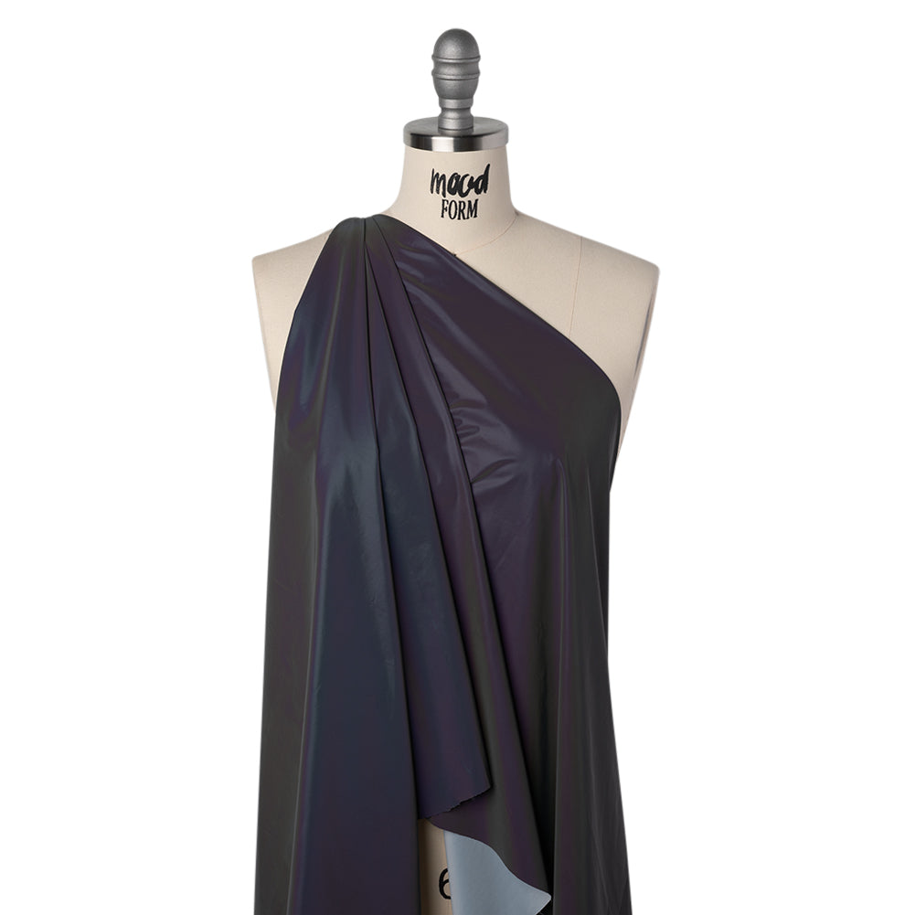 Super Soft Reflective Fabric - Rainbow on Black - Drape