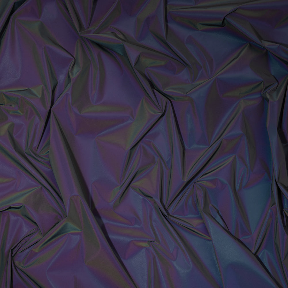 Super Soft Reflective Fabric - Rainbow on Black