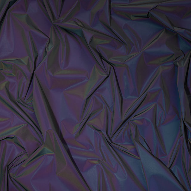 Super Soft Reflective Fabric - Rainbow on Black