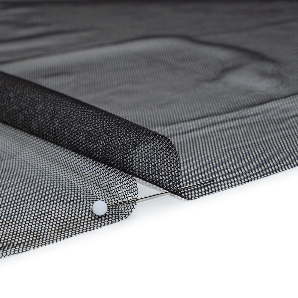 Polyester Mesh - Black - Designer Deadstock - Full