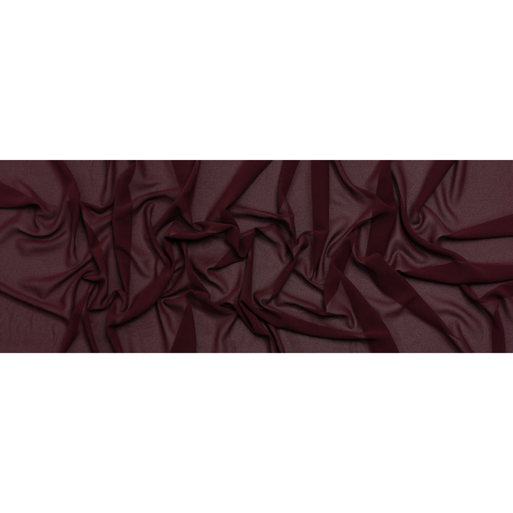 Polyester Chiffon - Burgundy - Designer Deadstock Full