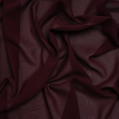 Polyester Chiffon - Burgundy - Designer Deadstock