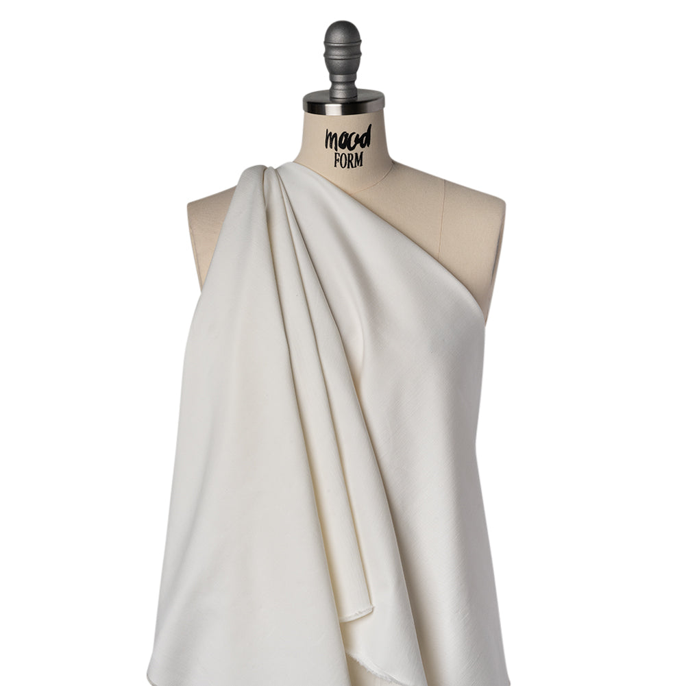 Cotton Blend Stretch Denim - White - Deadstock - Drape