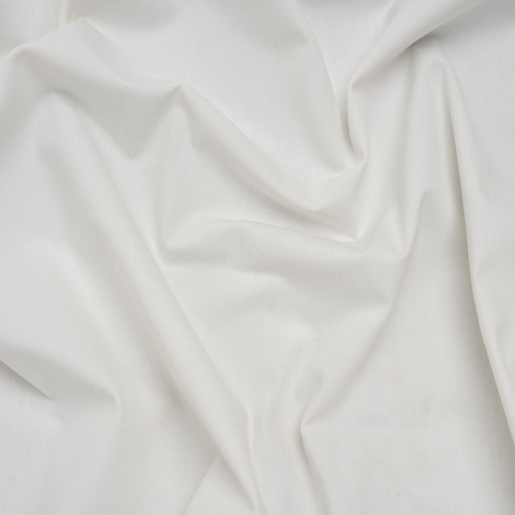Cotton Blend Stretch Denim - White - Deadstock