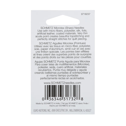 Schmetz Microtex Sharp Machine Needles - 60/8 - 5 ct