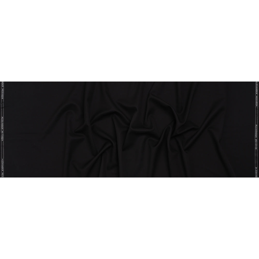 Wool Twill Suiting by Alexander McQueen - Black - Designer Deadstock - Full