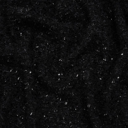 Wool Blend Tweed Boucle by Balenciaga - Black with Metallic Yarns - Designer Deadstock