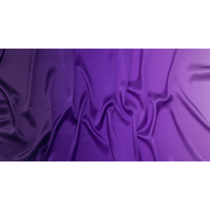 Silk Charmeuse Print 16MM, Made in Italy - Lavender, Grape and Dark Purple Ombre