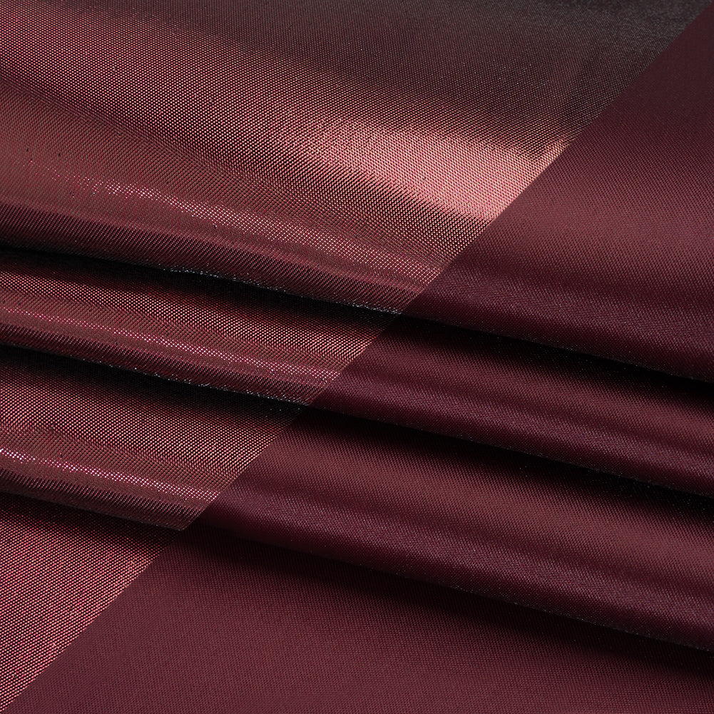 Double Faced Lame Mikado - Wine - Sara Collection - Folded