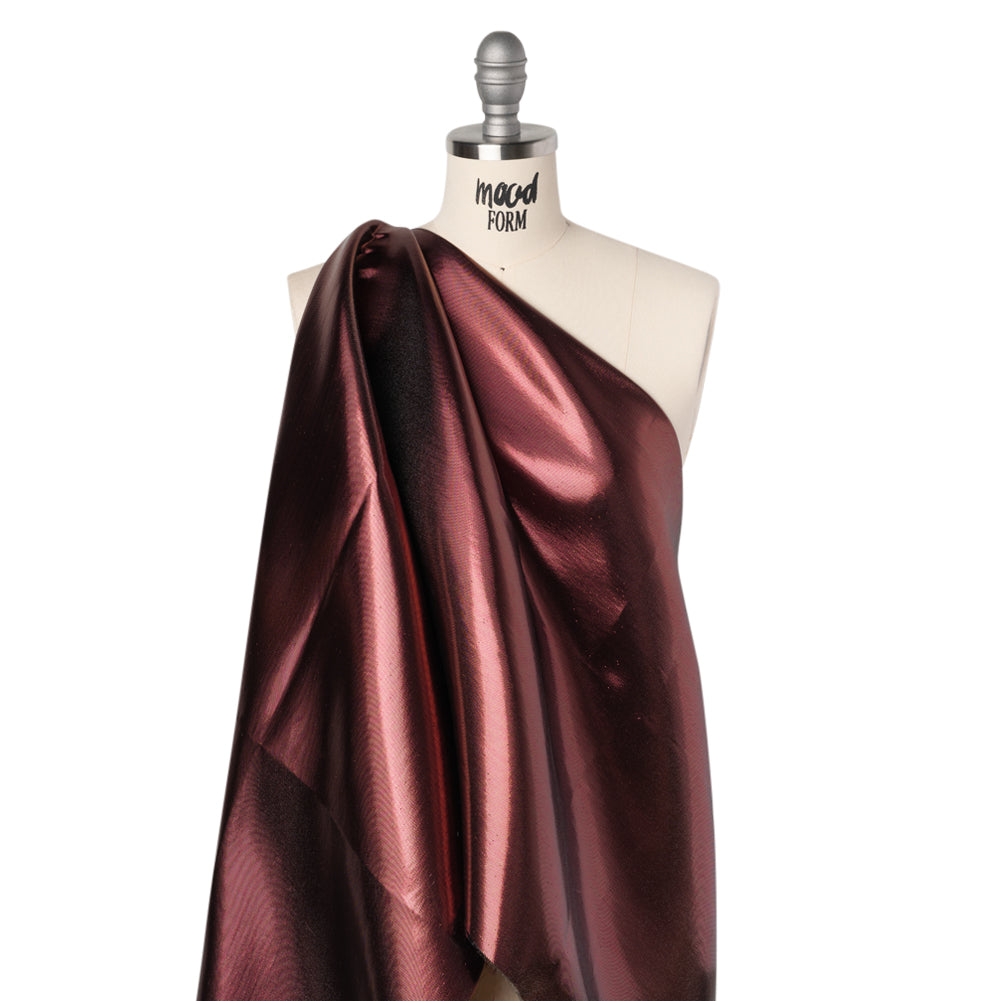 Double Faced Lame Mikado - Wine - Sara Collection - Drape