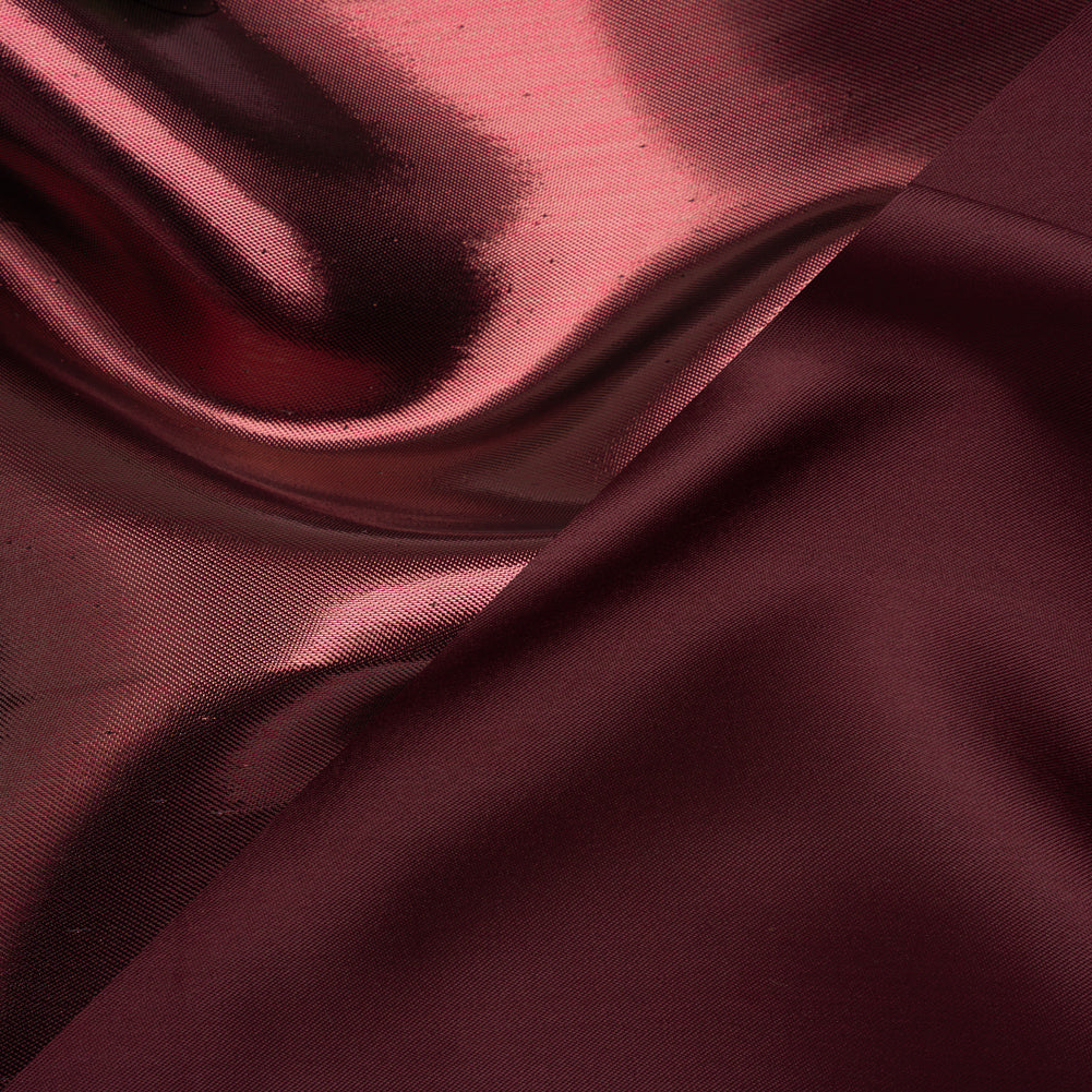 Double Faced Lame Mikado - Wine - Sara Collection