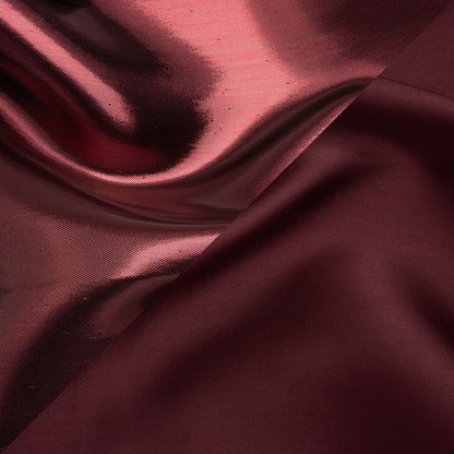 Double Faced Lame Mikado - Wine - Sara Collection