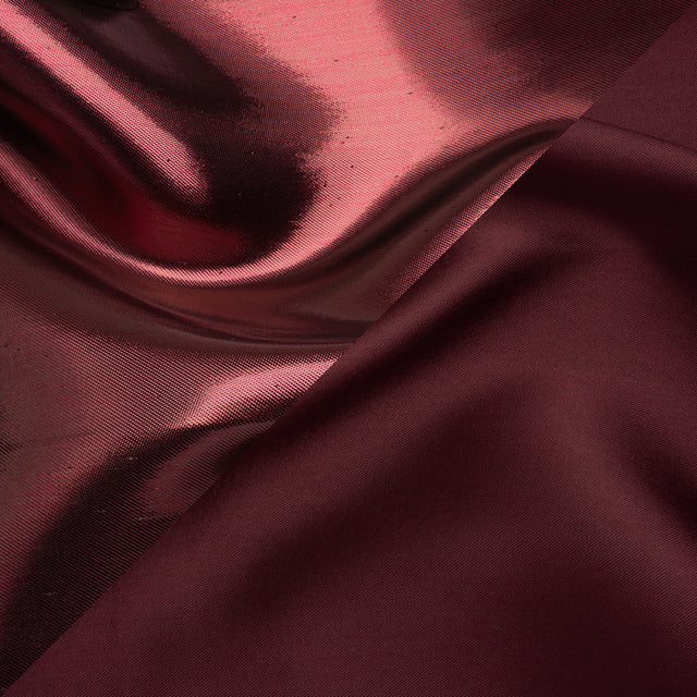 Double Faced Lame Mikado - Wine - Sara Collection