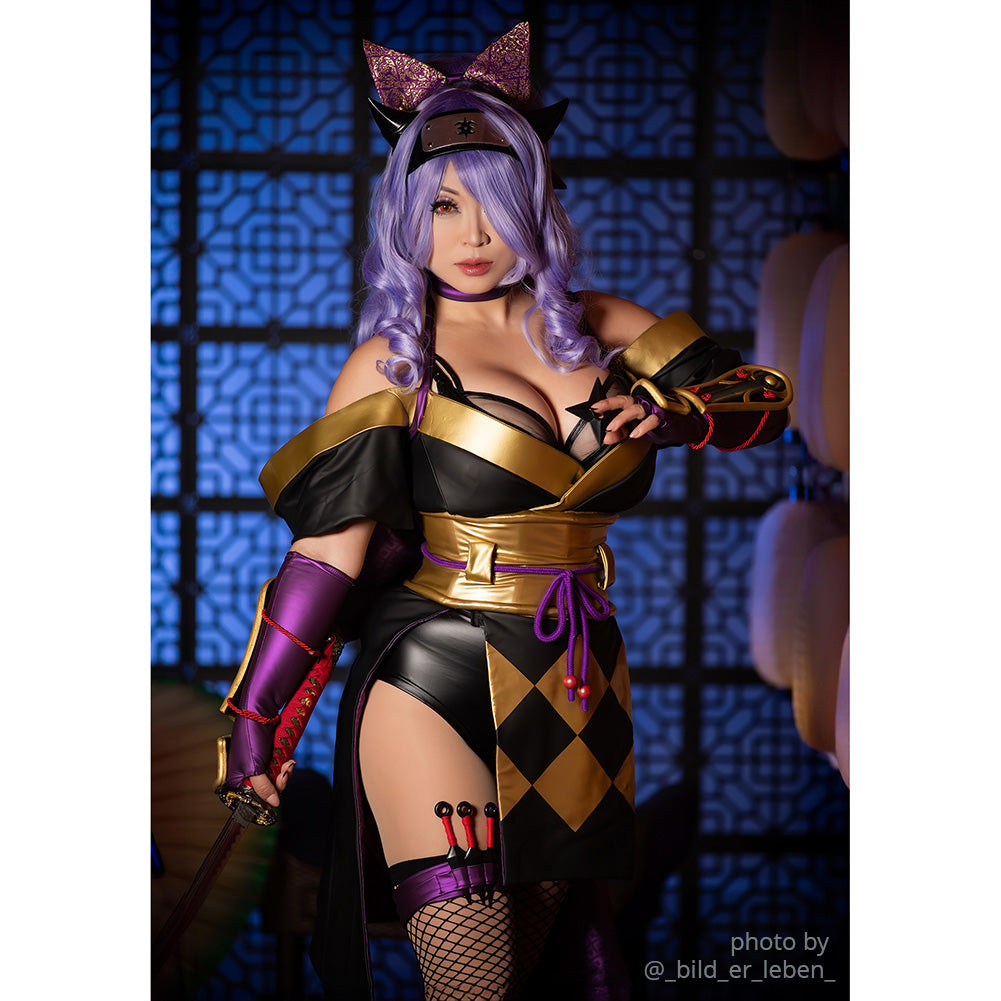 Yaya Han Stretch Faux Leather/Pleather - Pebbled Black - Cosplay Collection - Editorial
