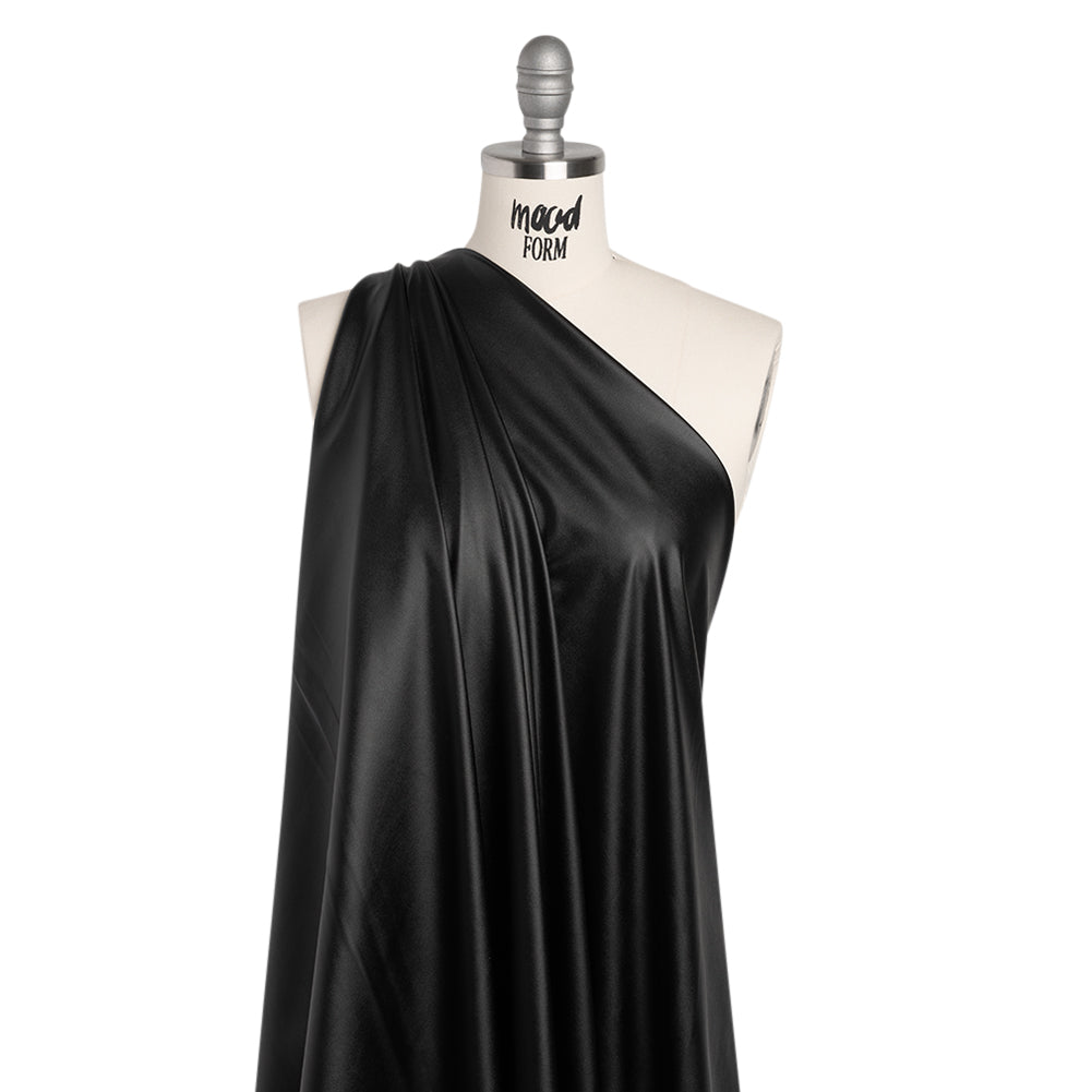 Yaya Han Stretch Faux Leather/Pleather - Pebbled Black - Cosplay Collection - Drape