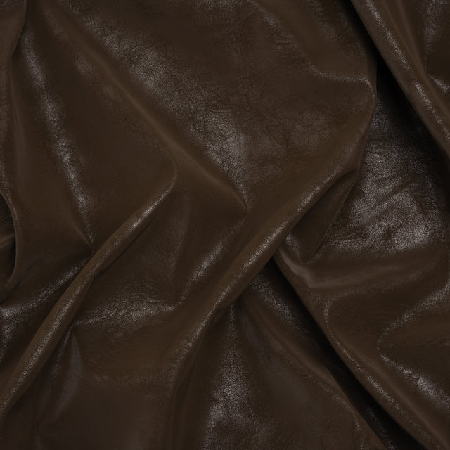 Yaya Han Soft Stretch Faux Leather/Pleather - Distressed Dark Brown with Brushed Backing - Cosplay Collection