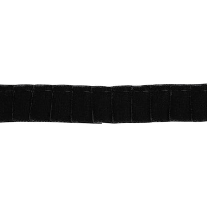 Yaya Han Pleated Velveteen Ribbon Trim - Black, 1" - Cosplay Collection