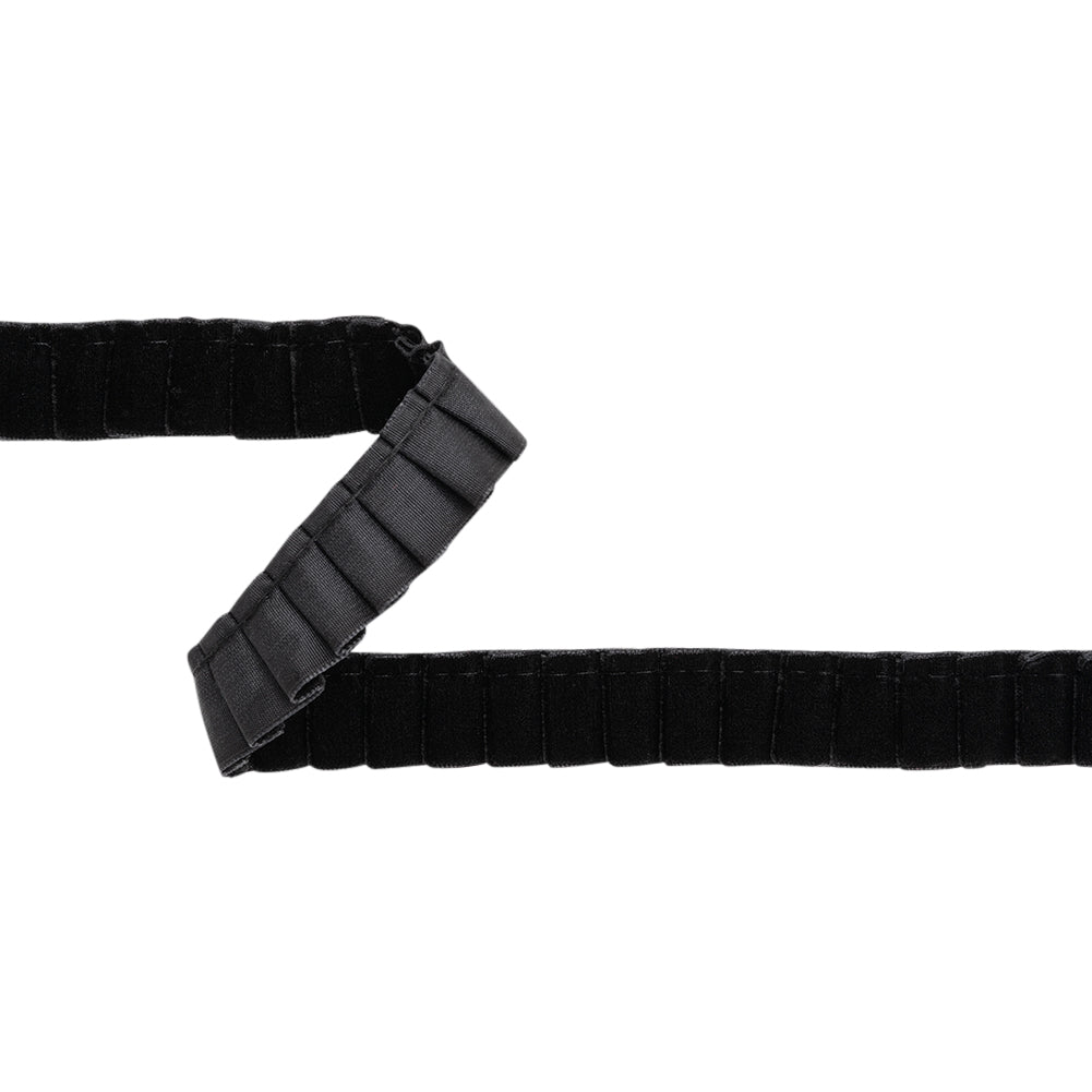 Yaya Han Pleated Velveteen Ribbon Trim - Black, 1" - Cosplay Collection
