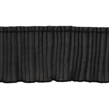 Yaya Han Pleated Ruffle Trim - Black, 3" - Cosplay Collection