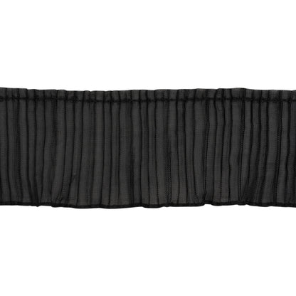 Yaya Han Pleated Ruffle Trim - Black, 3" - Cosplay Collection