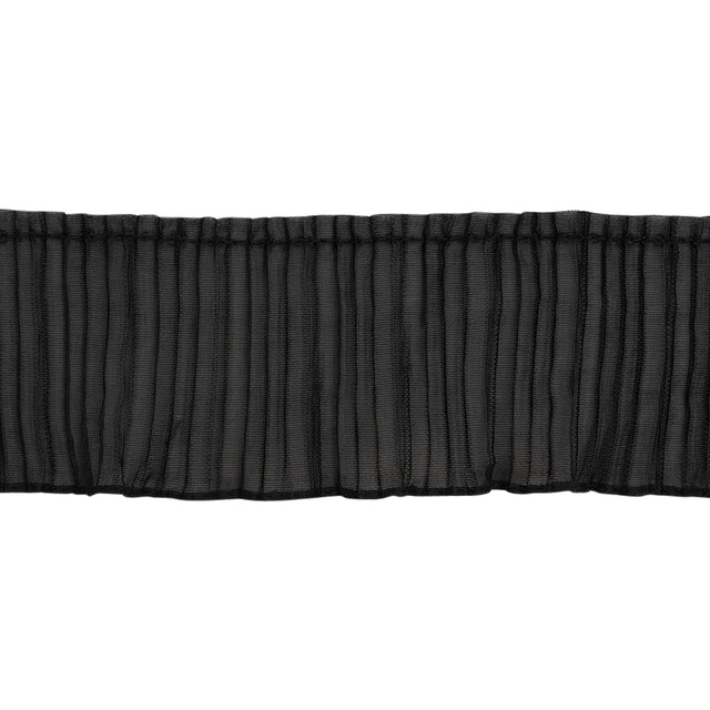 Yaya Han Pleated Ruffle Trim - Black, 3" - Cosplay Collection