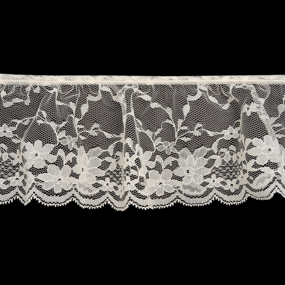 Yaya Han Ruffled Lace Trim - Champagne Floral, 3.5" - Cosplay Collection - Folded