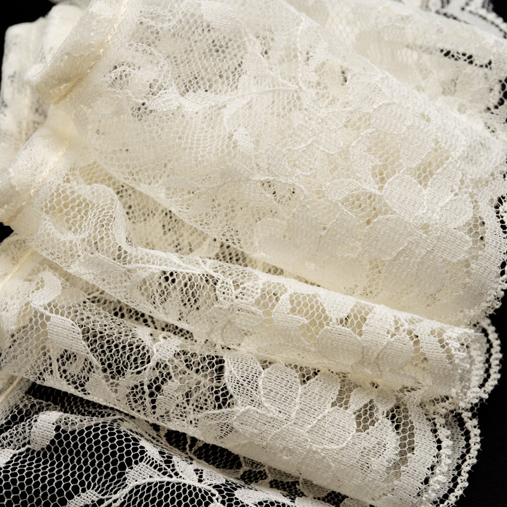 Yaya Han Ruffled Lace Trim - Champagne Floral, 3.5" - Cosplay Collection - Detail