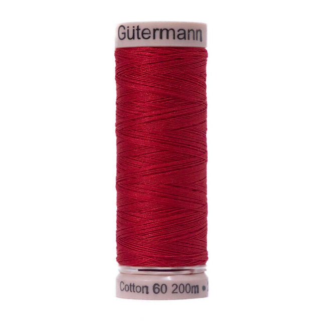 Gutermann 60 Wt Natural Cotton Thread 200m - 4495 Brite Red