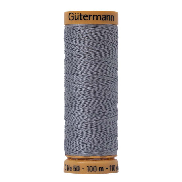 Gutermann Natural Cotton Thread 100m - 9200 Silver Streak