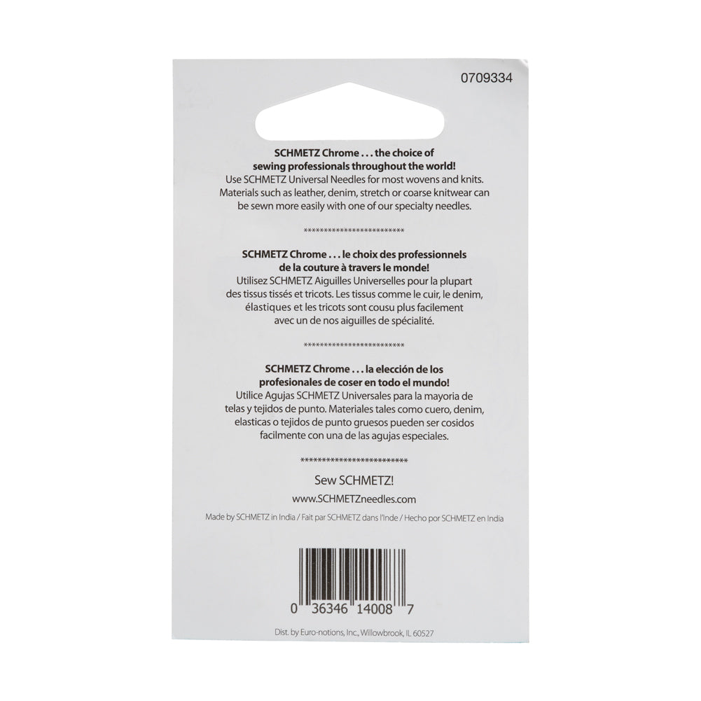 Schmetz Chrome Universal Machine Needles - 70/10 - 5 ct - Detail