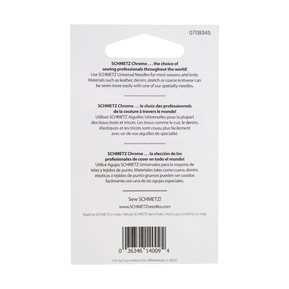Schmetz Chrome Universal Machine Needles - 80/12 - 5 ct - Detail
