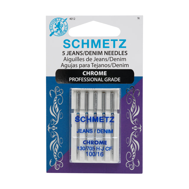 Schmetz Chrome Jeans/Denim Machine Needles - 100/16 - 5 ct