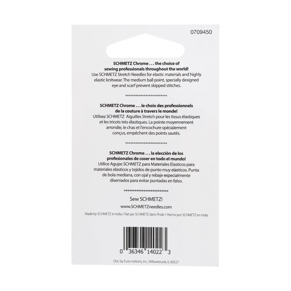 Schmetz Chrome Stretch Machine Needles - 75/11 - 5 ct - Detail