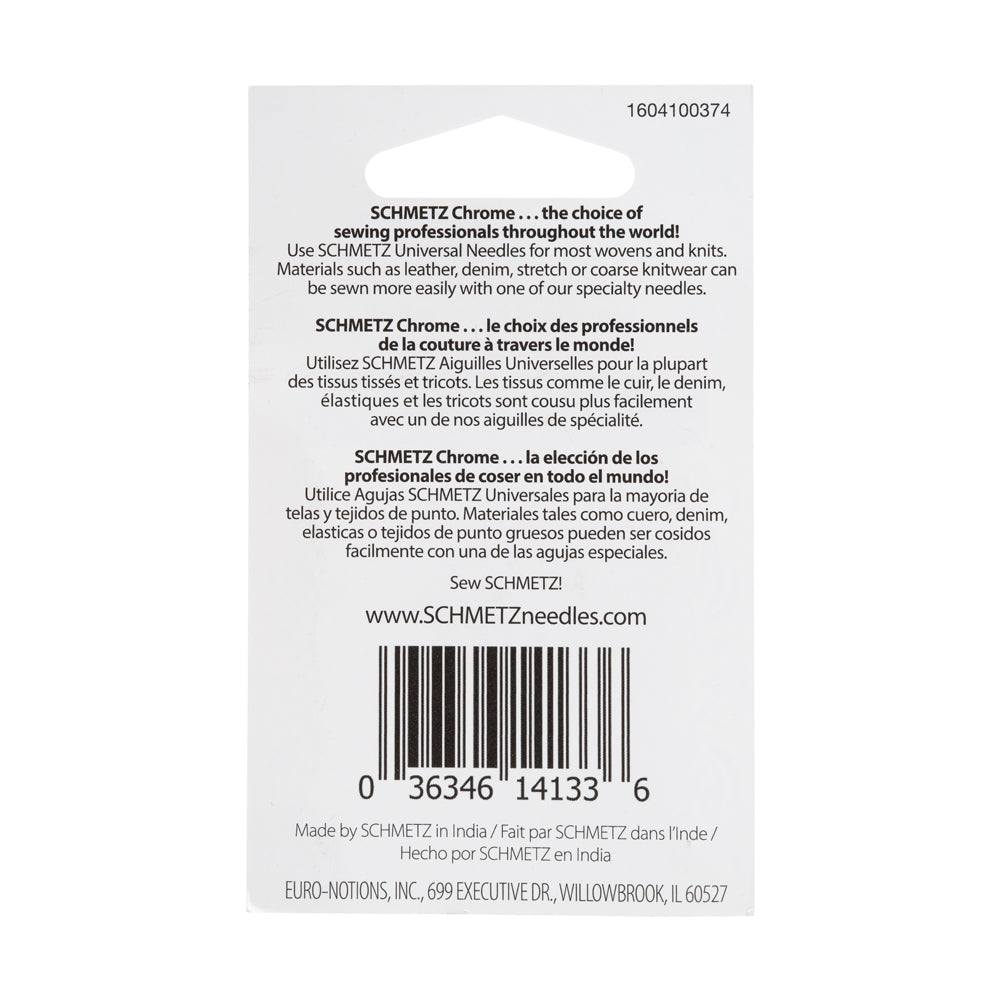 Schmetz Chrome Universal Machine Needles - 80/12 - 10 ct - Detail