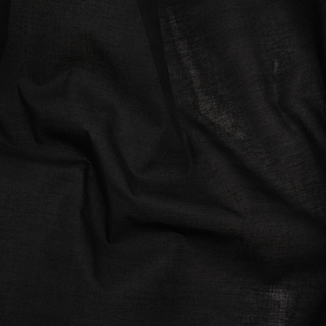 Lightweight Cotton Buckram Interfacing - Black - Deadstock