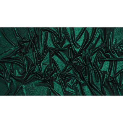 Metallic Foiled Uneven Stretch Rib Knit - Teal on Black - Estelle Collection