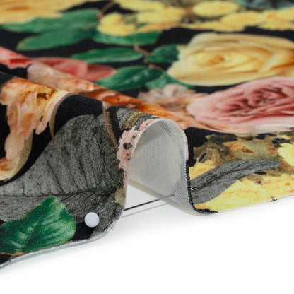 Brushed Cotton Woven - Red, Green and Yellow Photorealistic Florals - Mood Exclusive Botanica Viva Print