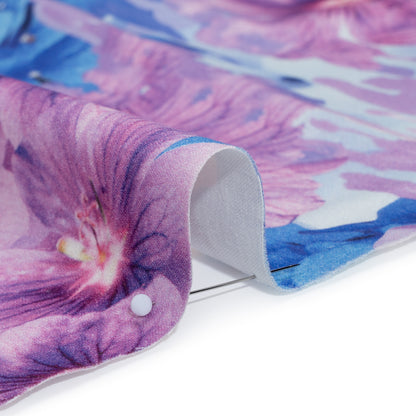 Brushed Cotton Woven - Lilac and Light Blue Melting Flowers - Mood Exclusive Darling Daydream Print Detail