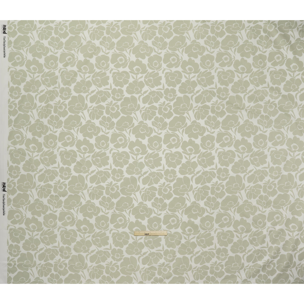 Brushed Cotton Woven - Cream and Beige Simple Poppies - Mood Exclusive Poppy Impressions Print - Full