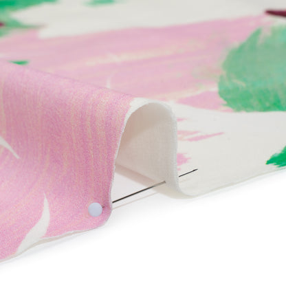Brushed Cotton Woven - Emerald, Fuchsia and Pale Pink Big Brush Strokes - Mood Exclusive Color Study Print