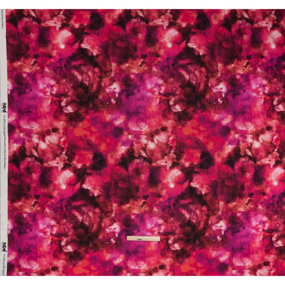 Linen and Rayon Woven - Hot Pink, Purple and Charcoal Abstract Tie Dye - Mood Exclusive Dyed & Delicate Print