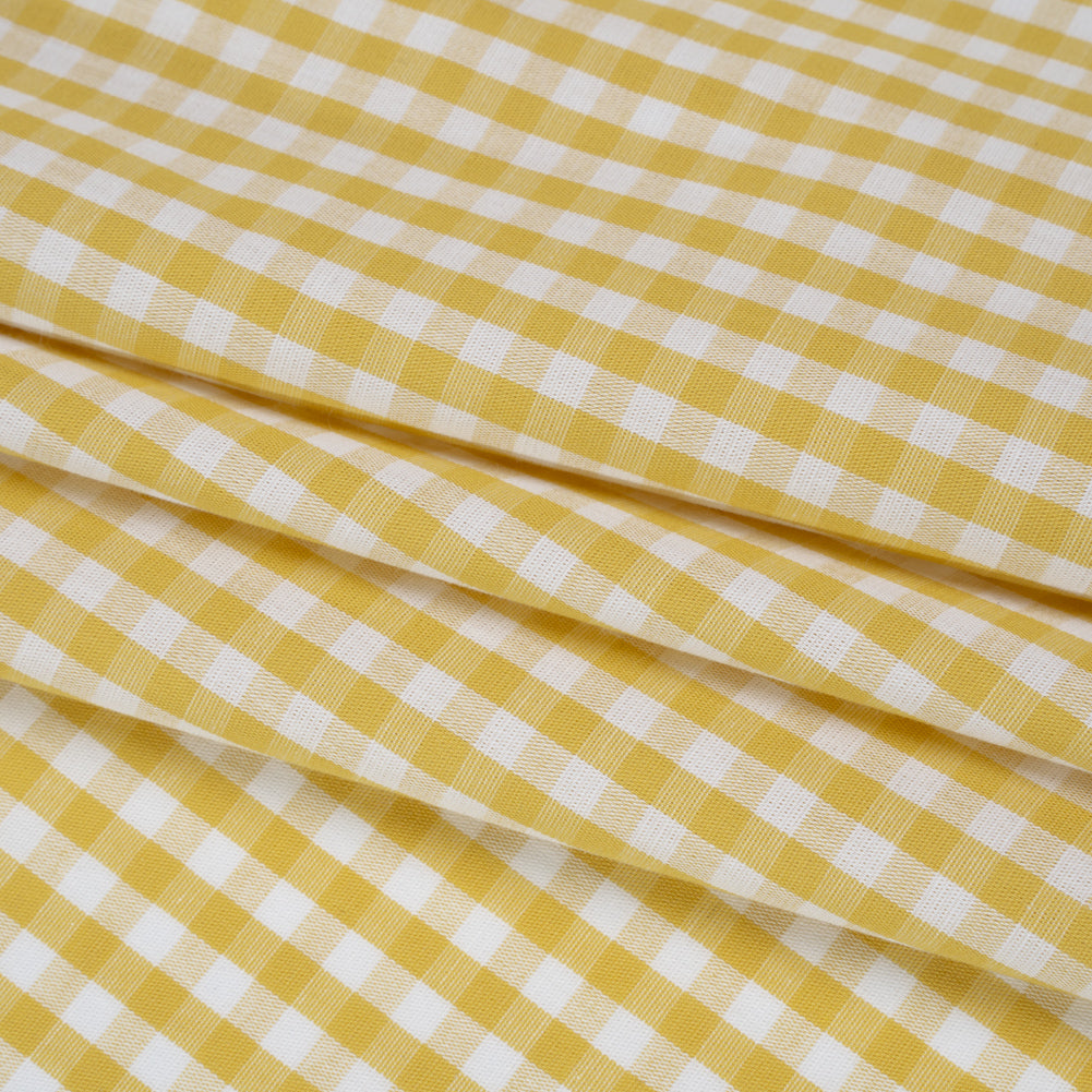Cotton Gingham 0.25" - Yellow - Londrina Collection Folded
