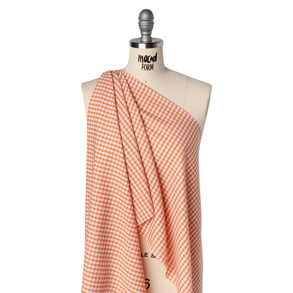 Cotton Gingham 0.25" - Orange - Londrina Collection - Drape