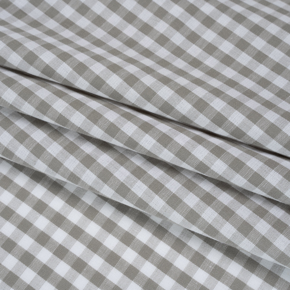 Cotton Gingham 0.25" - Gray - Londrina Collection - Folded
